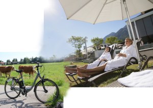 Nach einer gemütlichen Radtour auf dem E-Bike ist Zeit für Entspannung in der Rupertustherme